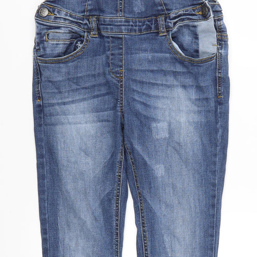 Nutmeg Girls Blue  Denim Dungaree One-Piece Size 9-10 Years