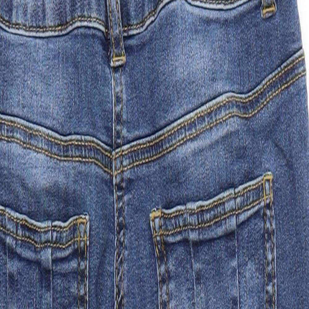 Nutmeg Girls Blue  Denim Dungaree One-Piece Size 9-10 Years