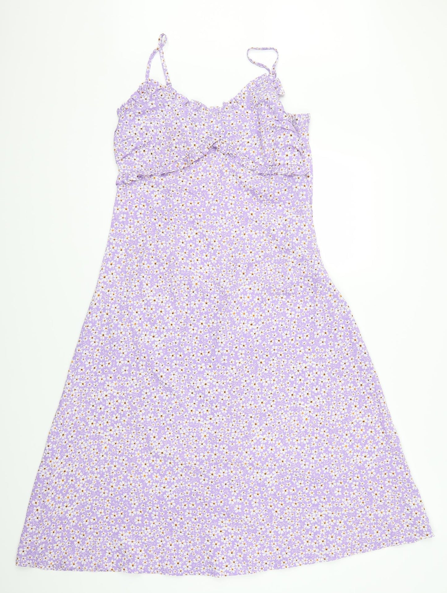 New Look Womens Purple Floral  A-Line  Size 12