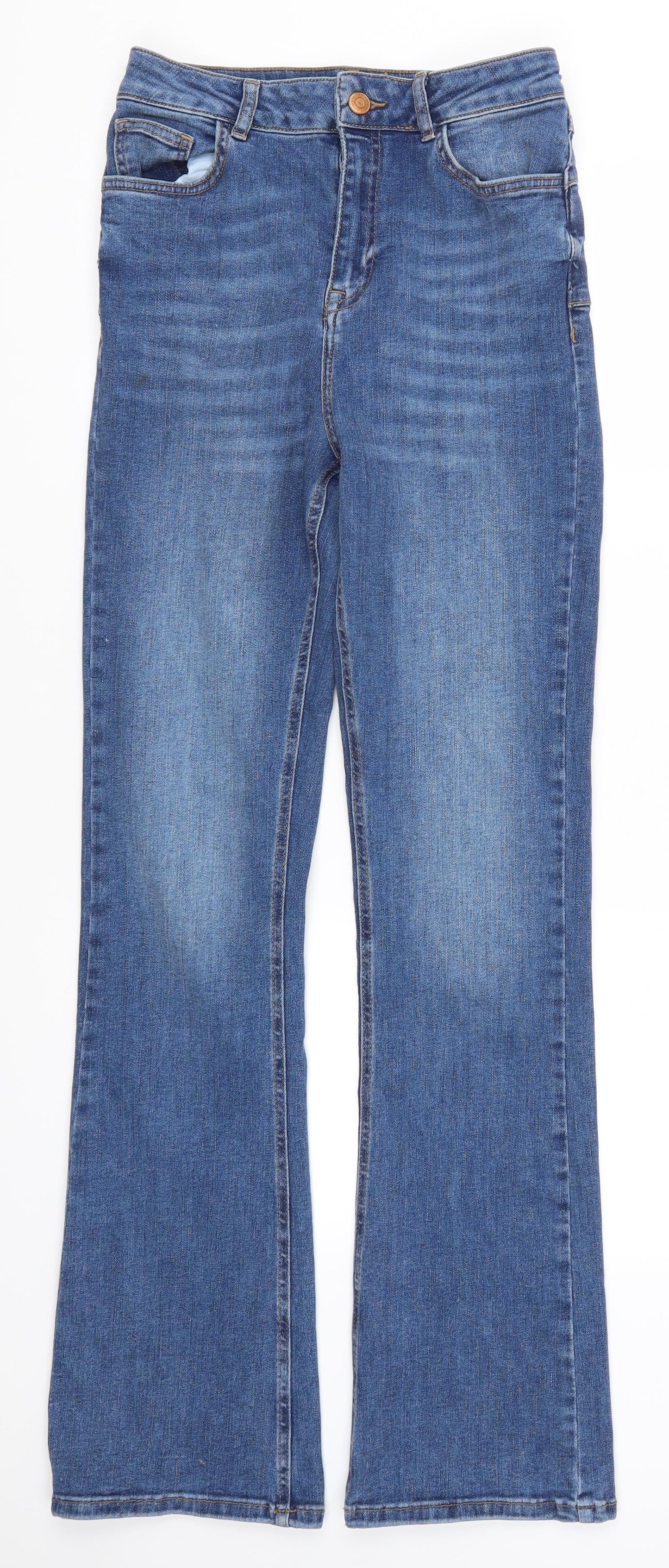 New Look Womens Blue  Denim Bootcut Jeans Size 10 L31 in