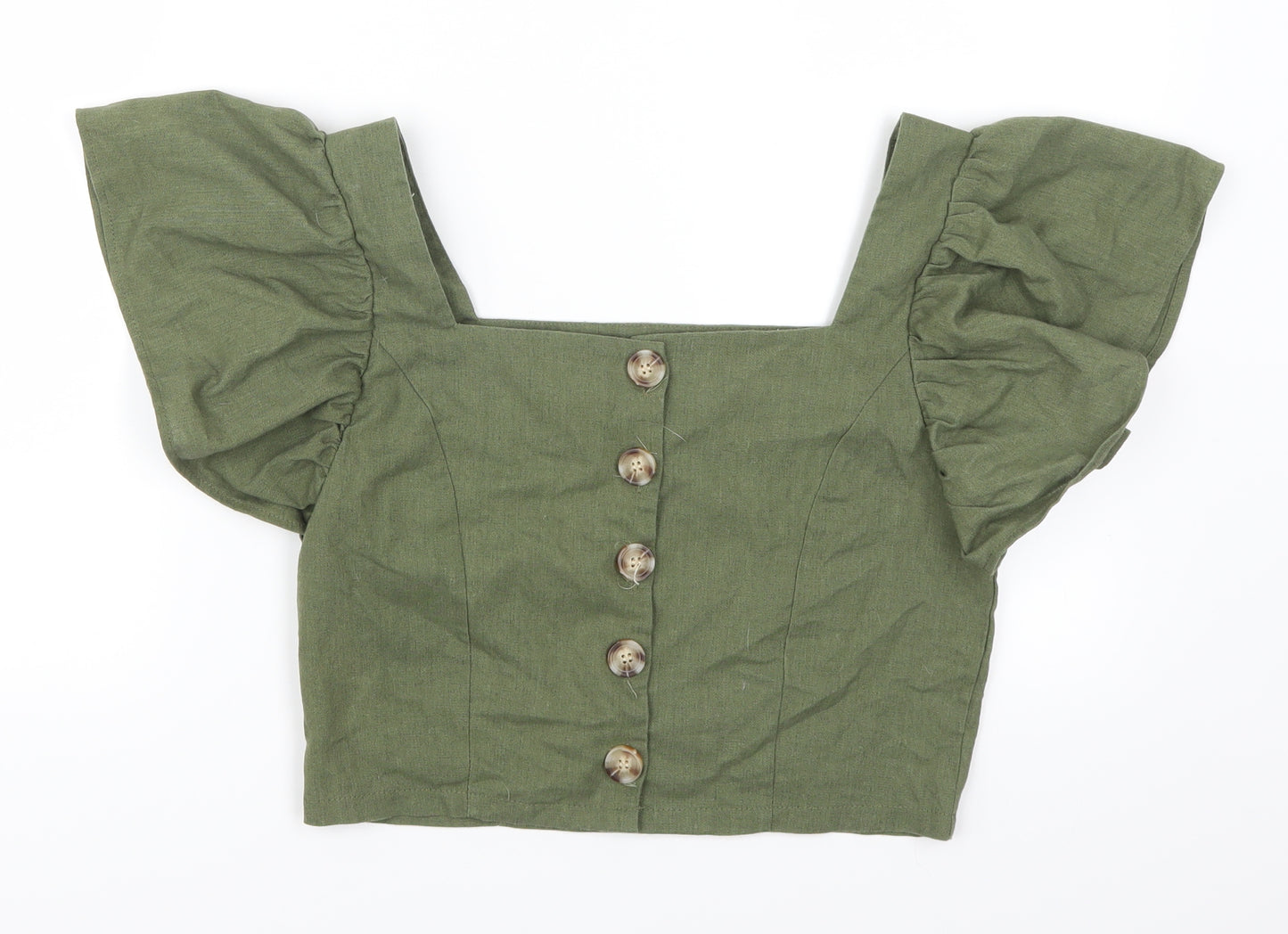 New Look Womens Green   Cropped Polo Size 10