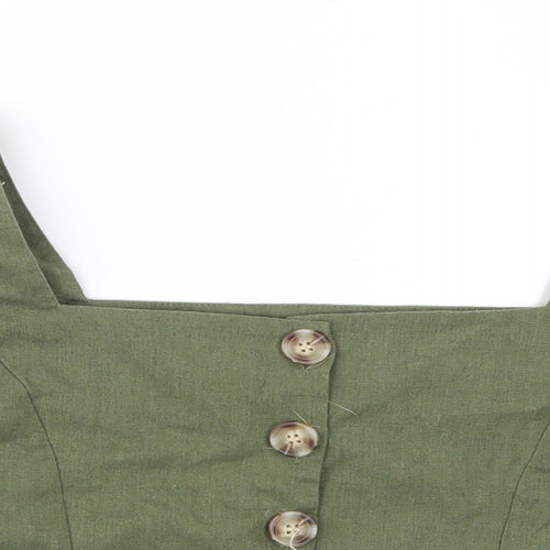 New Look Womens Green   Cropped Polo Size 10