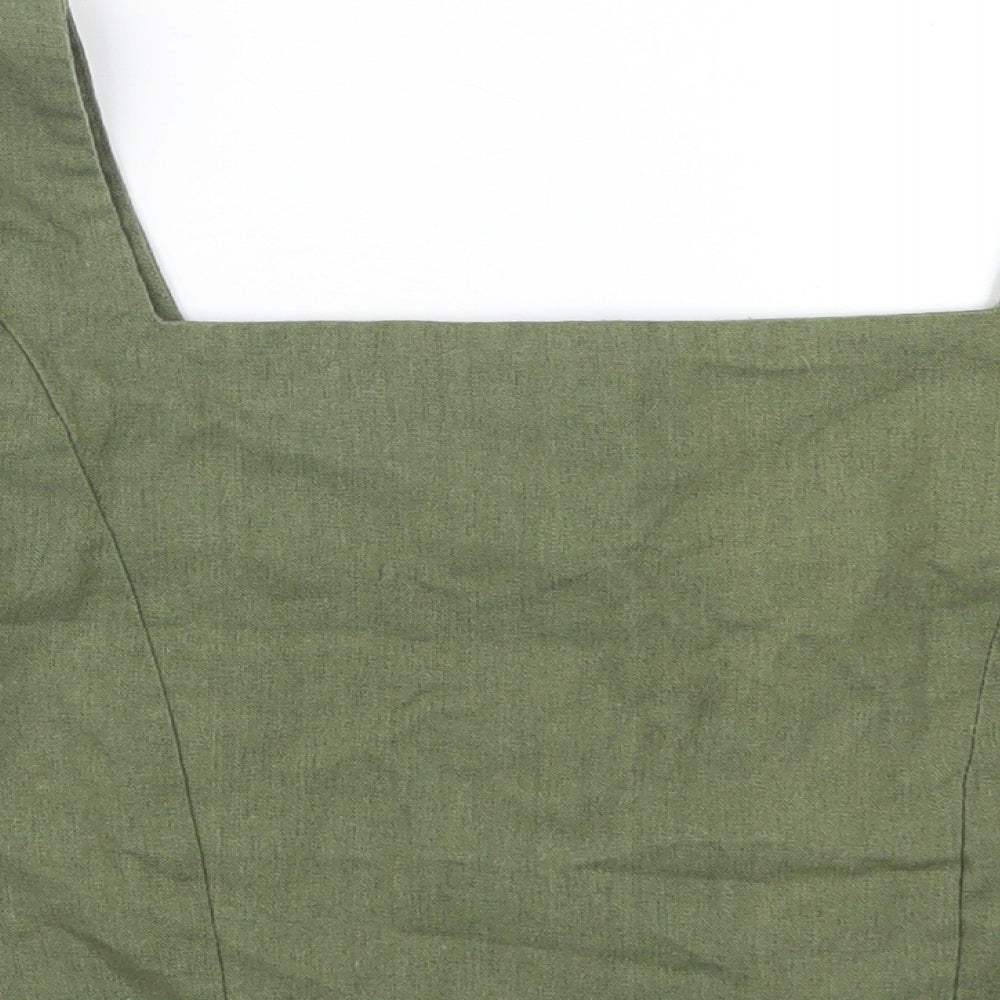 New Look Womens Green   Cropped Polo Size 10