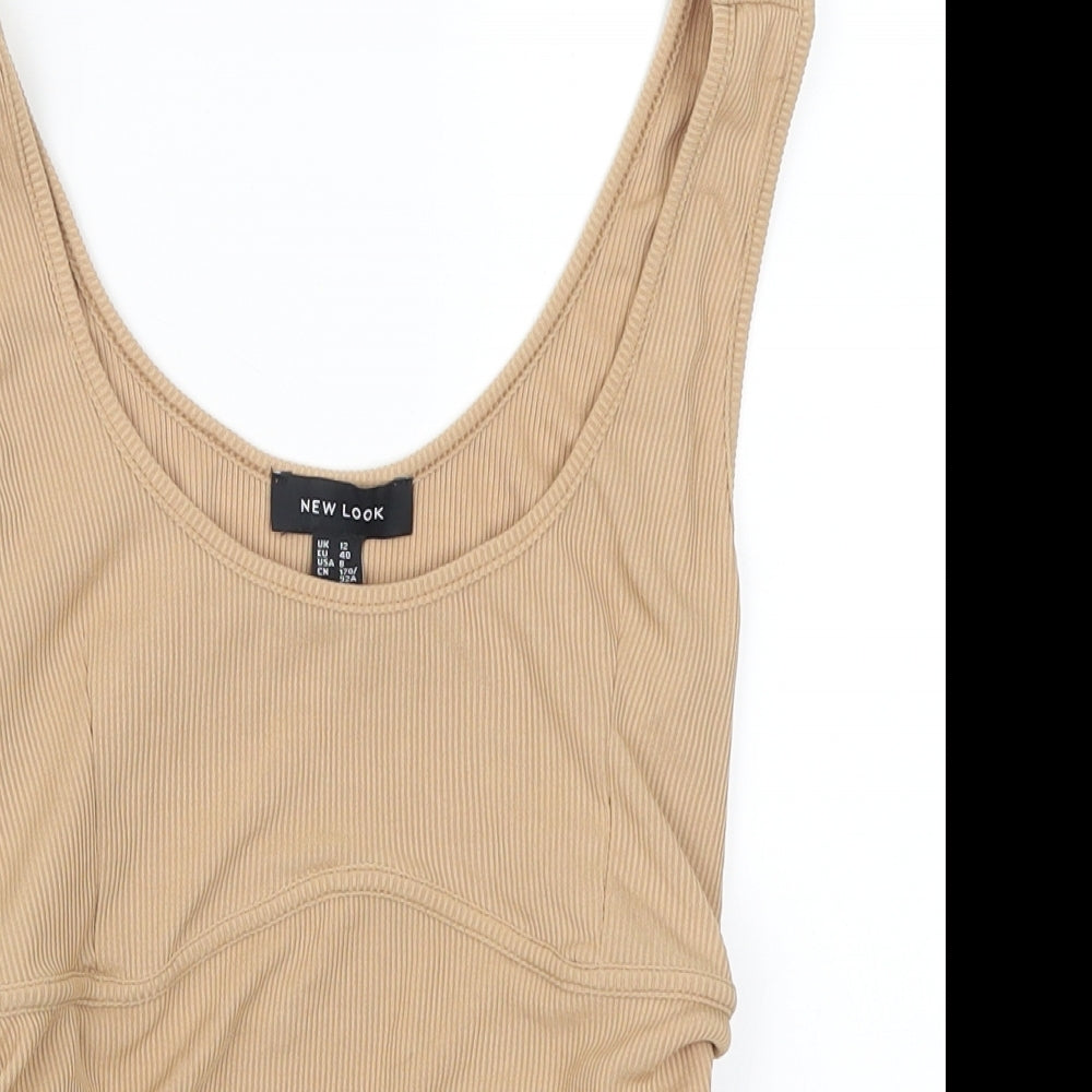 New Look Womens Beige   Cropped Tank Size 12
