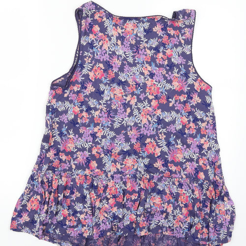 Marks and Spencer Womens Purple Floral  Basic Tank Size 14