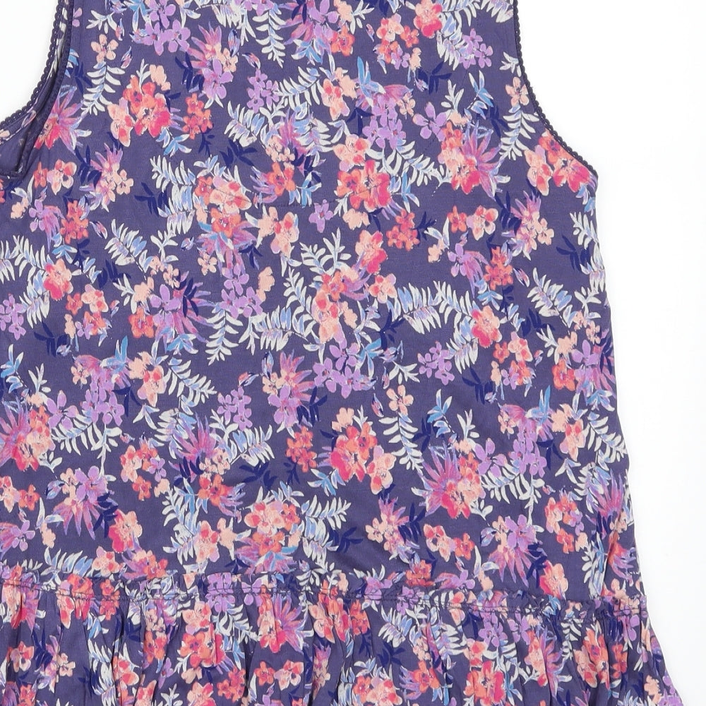 Marks and Spencer Womens Purple Floral  Basic Tank Size 14