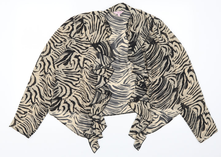 Per Una Womens Brown Animal Print  Jacket  Size 16  - Striped