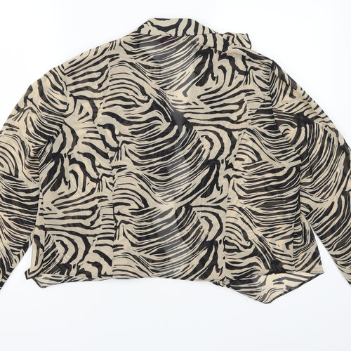 Per Una Womens Brown Animal Print  Jacket  Size 16  - Striped