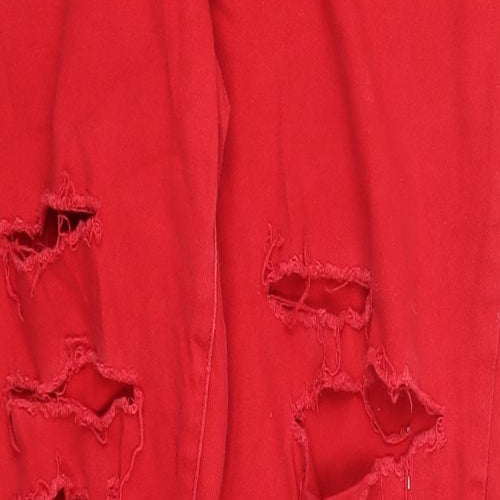 Parisian Womens Red  Denim Skinny Jeans Size 14 L30 in