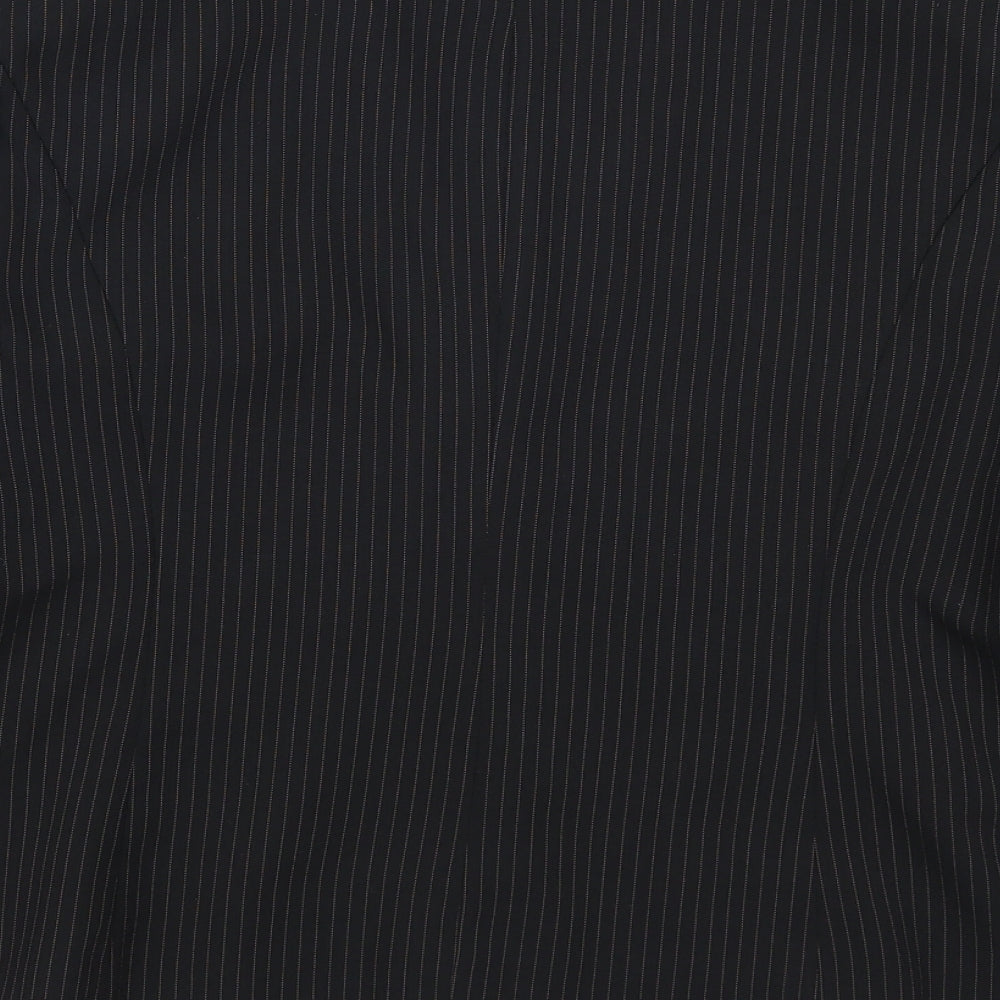 George Womens Black Striped  Jacket Suit Jacket Size 14