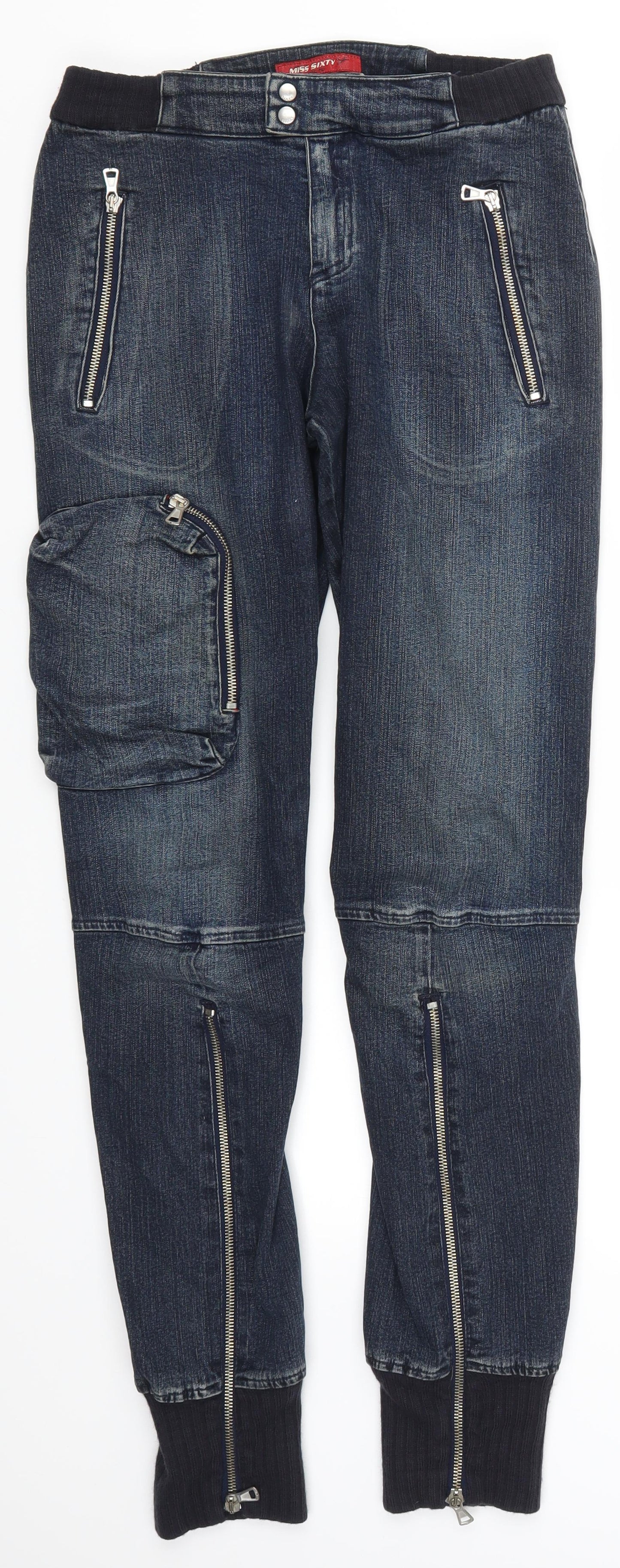 Miss Sixty Womens Blue  Denim Mom Jeans Size 28 in L32 in
