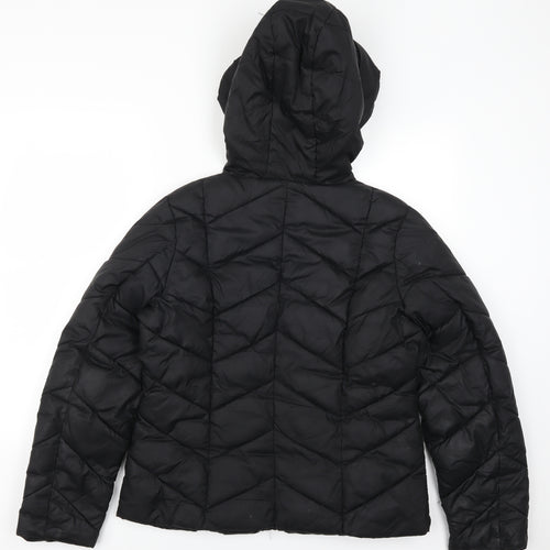 New Look Womens Black   Quilted Coat Size 14
