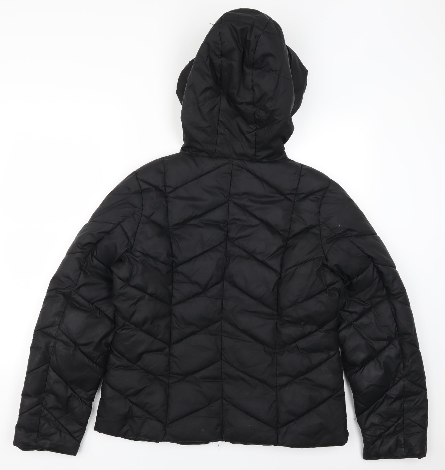 New Look Womens Black   Quilted Coat Size 14