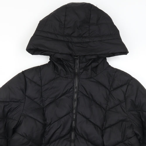 New Look Womens Black   Quilted Coat Size 14