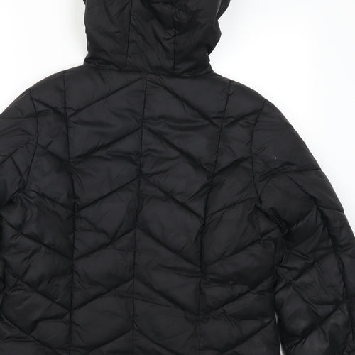 New Look Womens Black   Quilted Coat Size 14