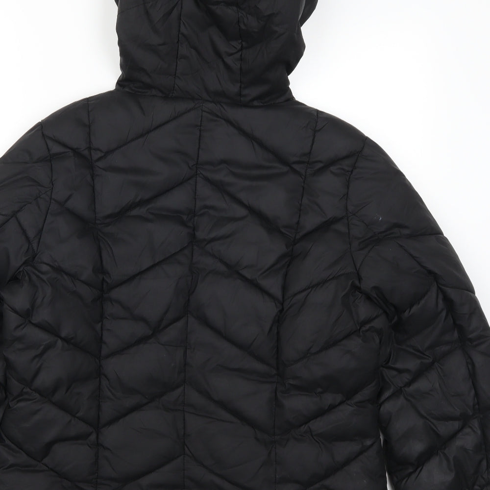 New Look Womens Black   Quilted Coat Size 14