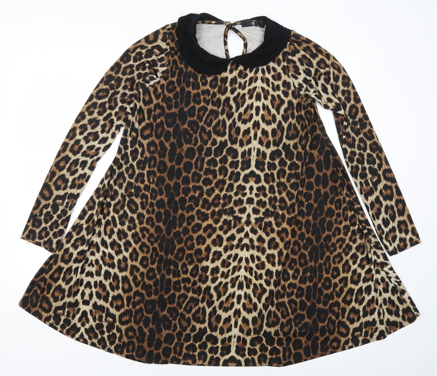 Fearne Cotton Womens Brown Animal Print  A-Line  Size 10