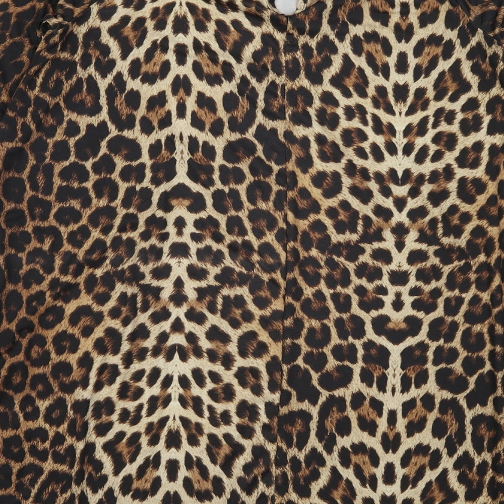 Fearne Cotton Womens Brown Animal Print  A-Line  Size 10