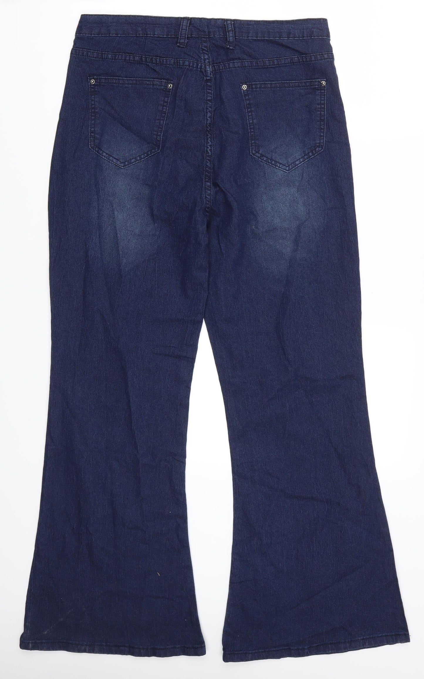 Preworn Womens Blue  Denim Bootcut Jeans Size 34 in L28 in