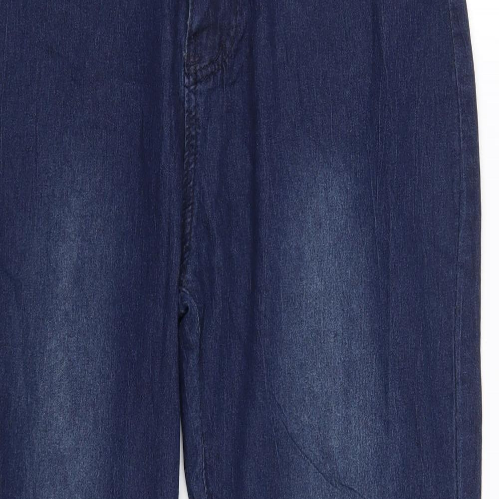 Preworn Womens Blue  Denim Bootcut Jeans Size 34 in L28 in