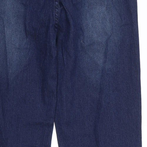 Preworn Womens Blue  Denim Bootcut Jeans Size 34 in L28 in