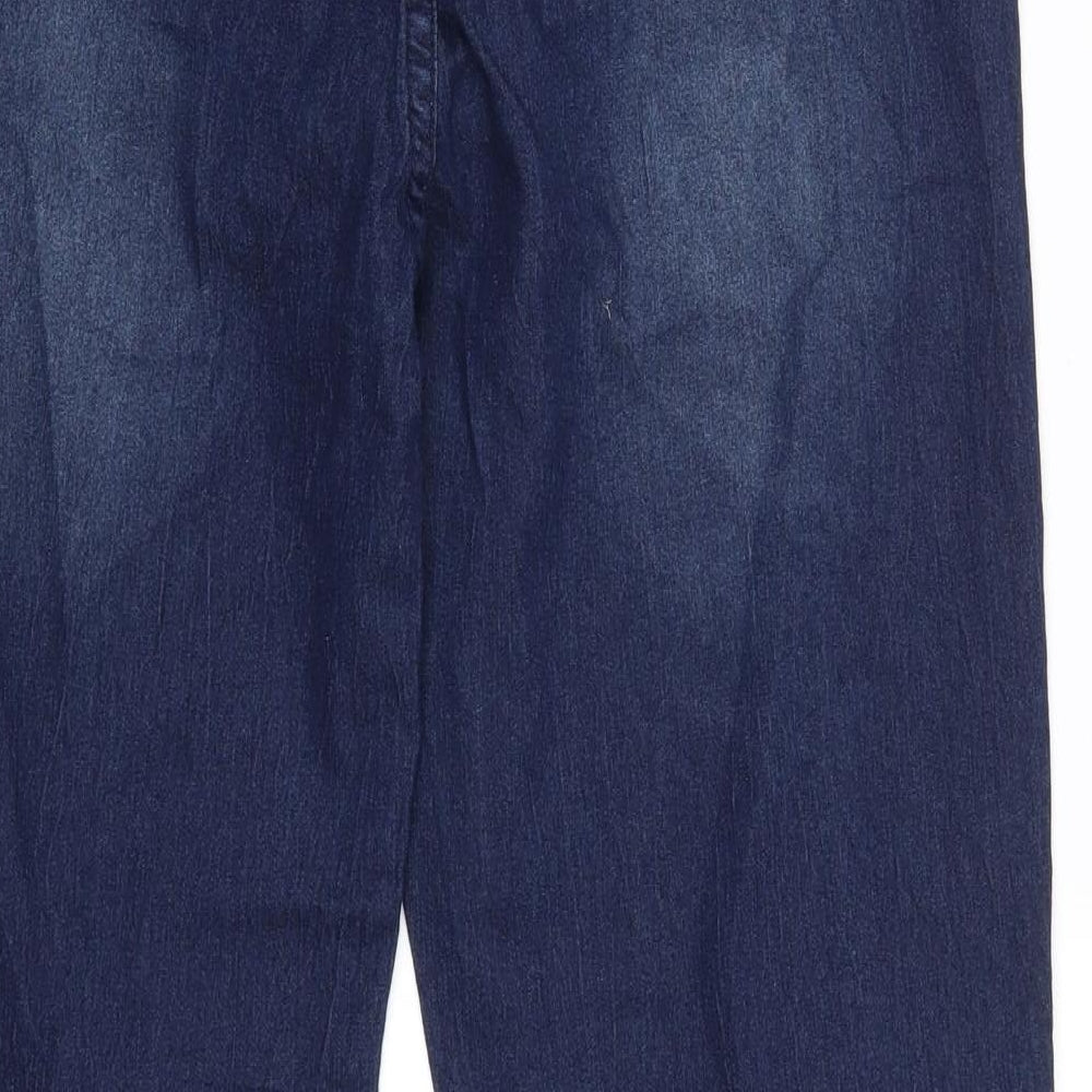 Preworn Womens Blue  Denim Bootcut Jeans Size 34 in L28 in