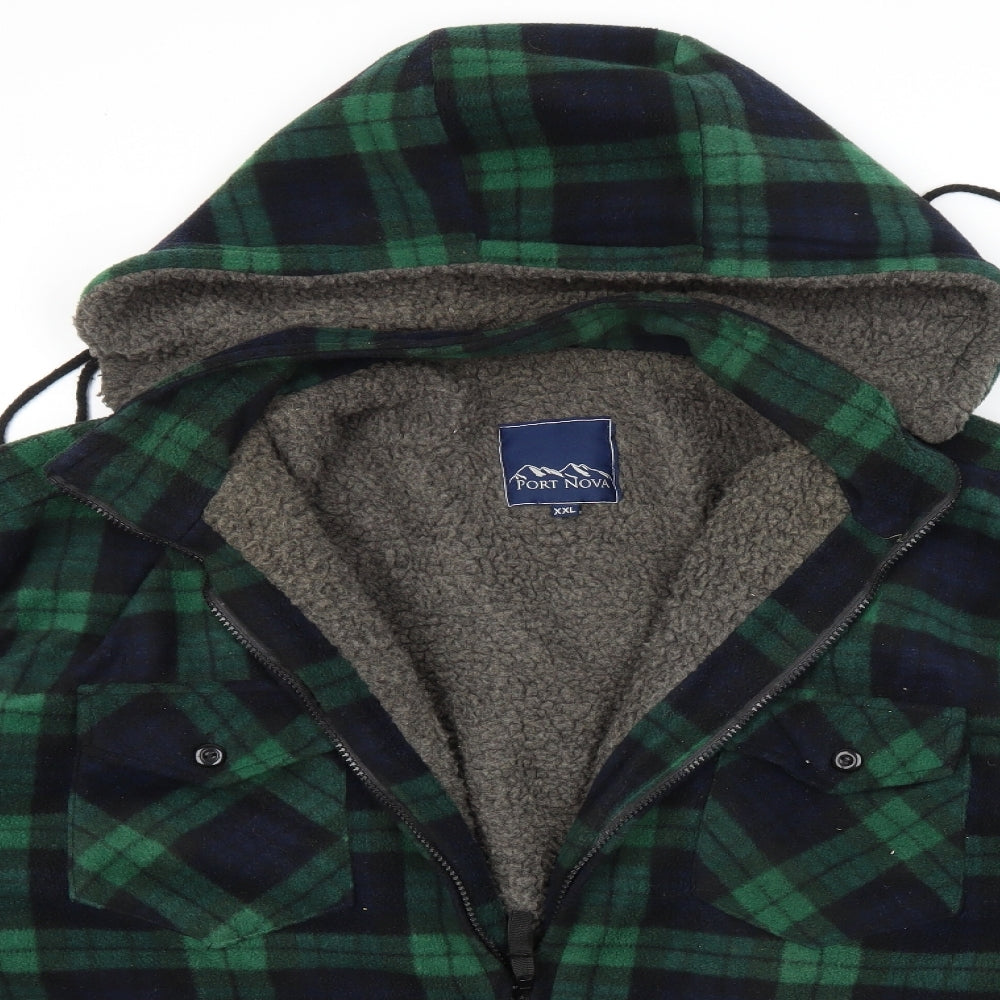 Port nova Mens Green Check  Jacket Coat Size 2XL