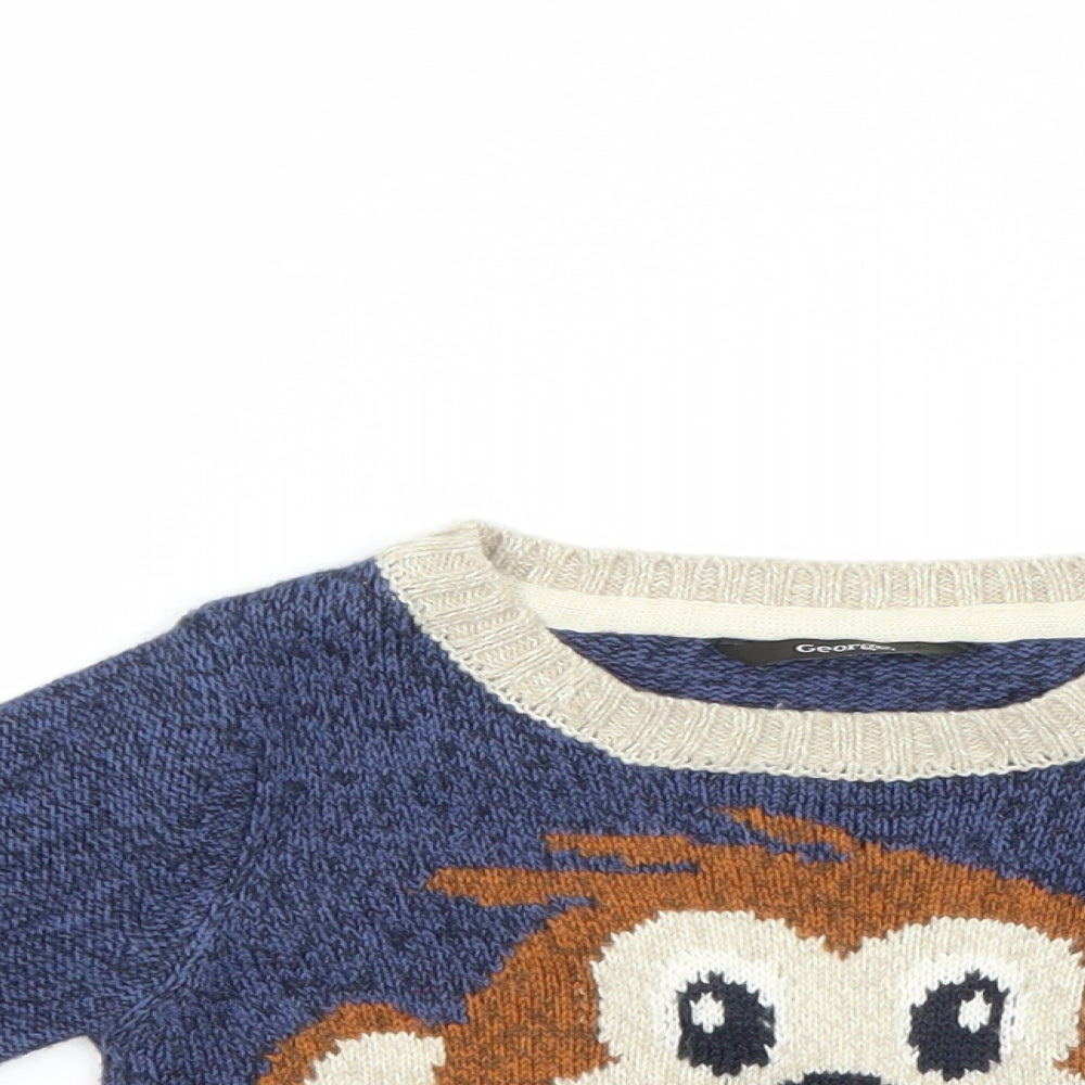 George Baby Blue  Knit Pullover Jumper Size 9-12 Months
