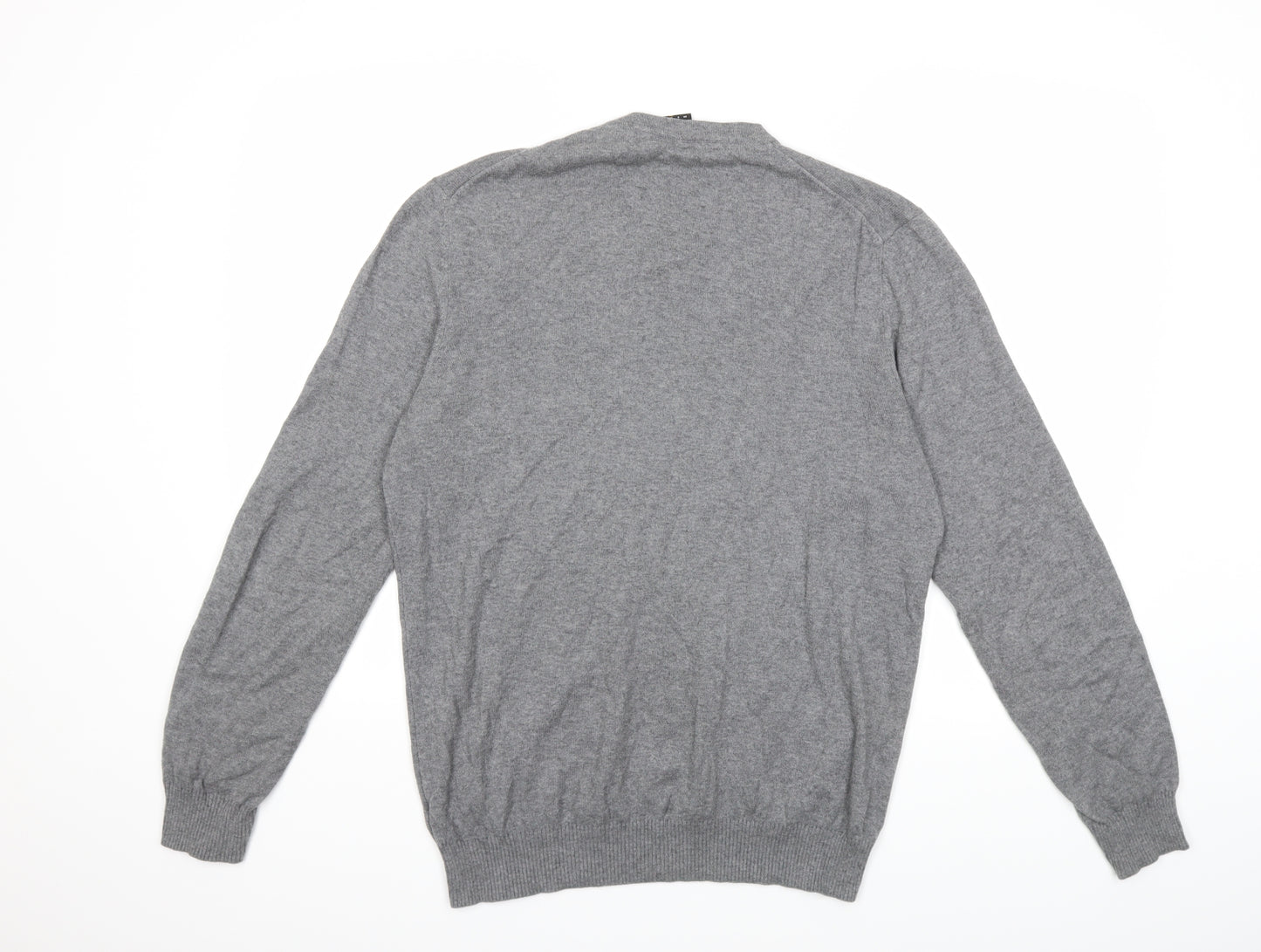 Lyle & Scott Mens Grey  Knit Pullover Jumper Size M