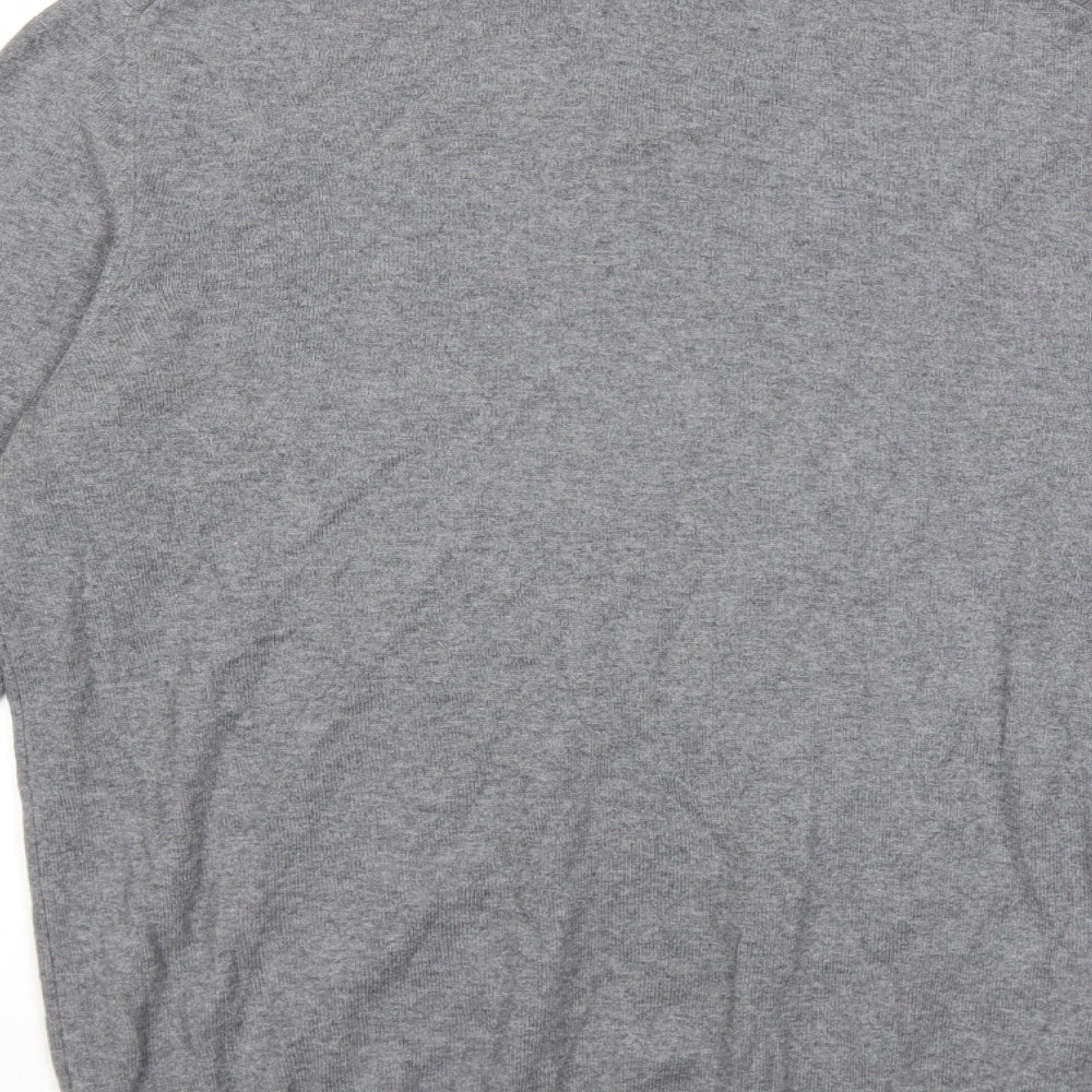 Lyle & Scott Mens Grey  Knit Pullover Jumper Size M