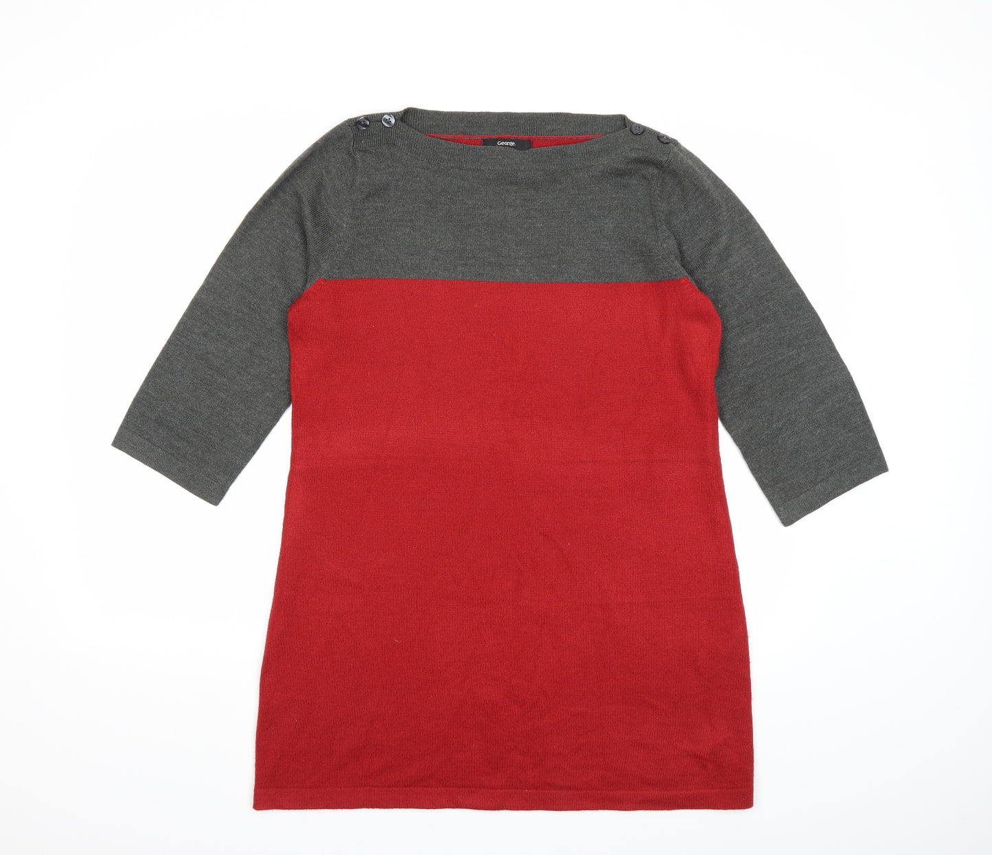 George Womens Red  Knit Jumper Dress  Size 14
