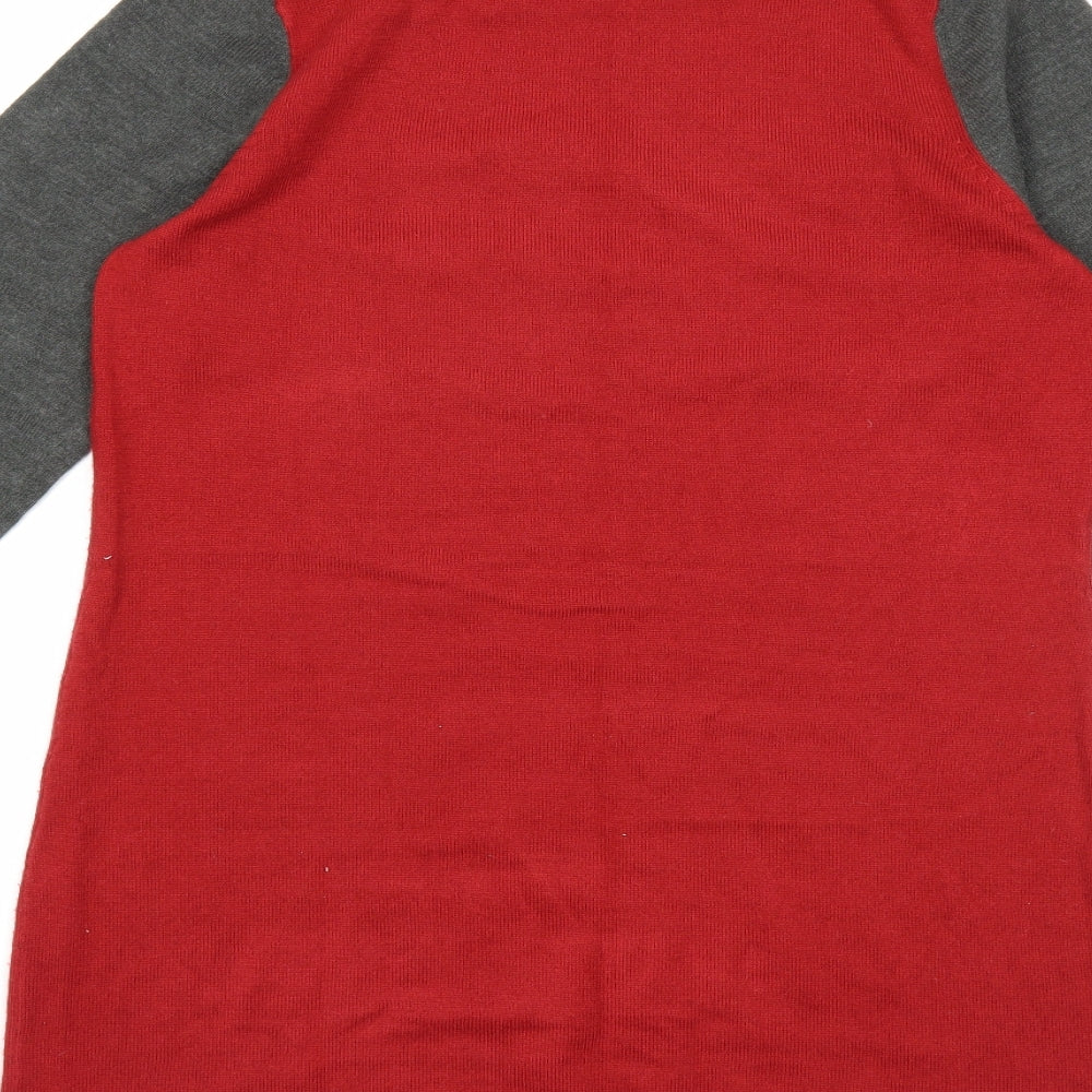 George Womens Red  Knit Jumper Dress  Size 14