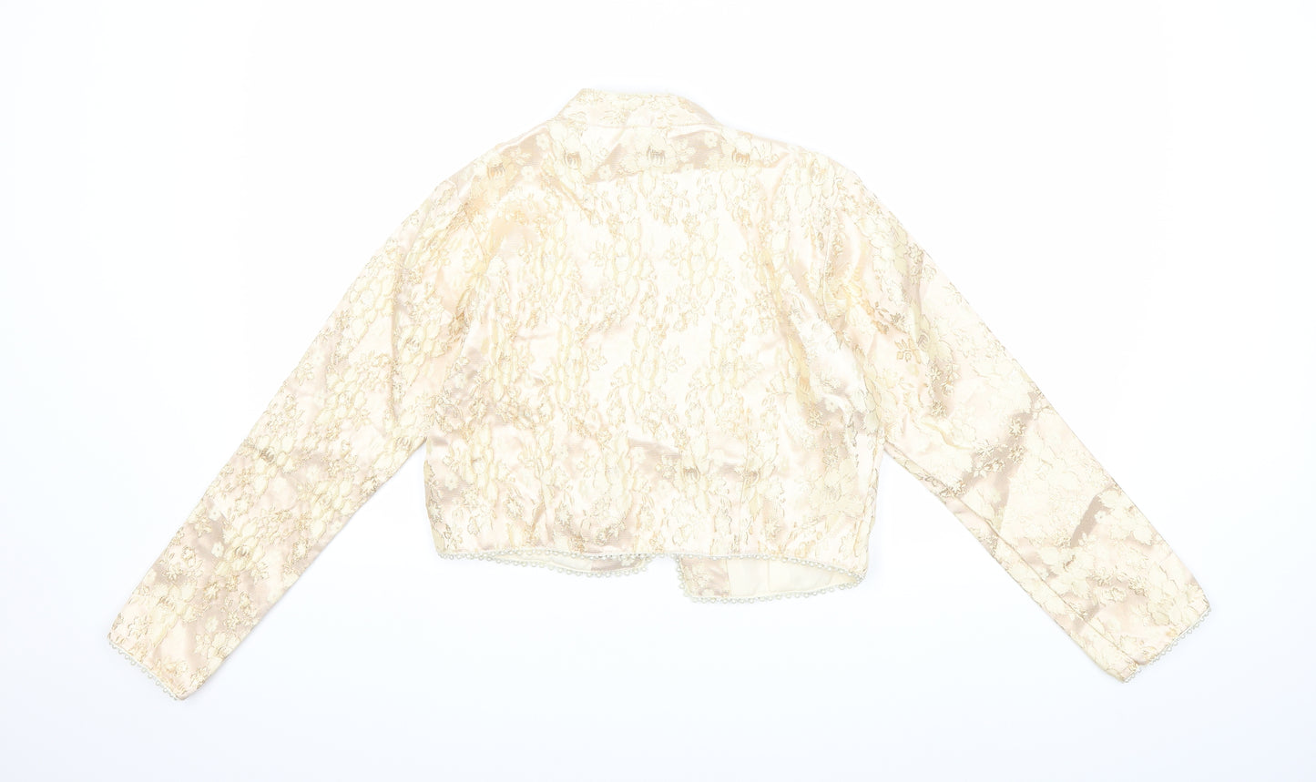 DIYA Womens Gold Floral  Jacket  Size M