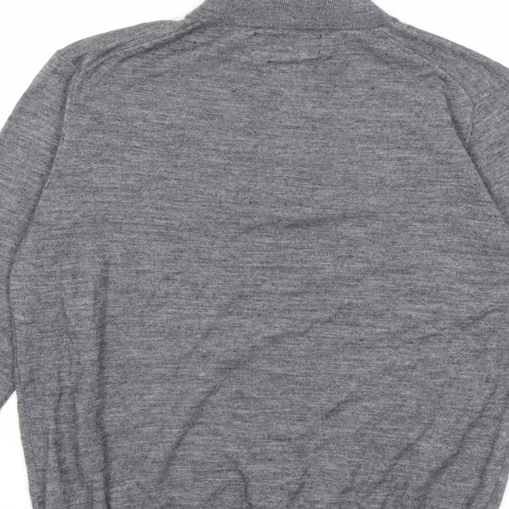 Savile Row Mens Grey  Knit Pullover Jumper Size M