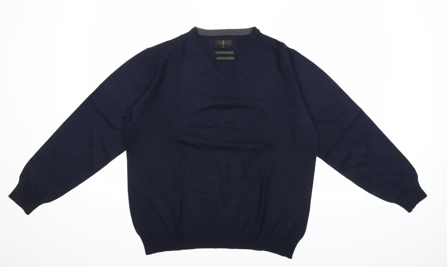 Jasper Conran Mens Blue  Knit Pullover Jumper Size XL