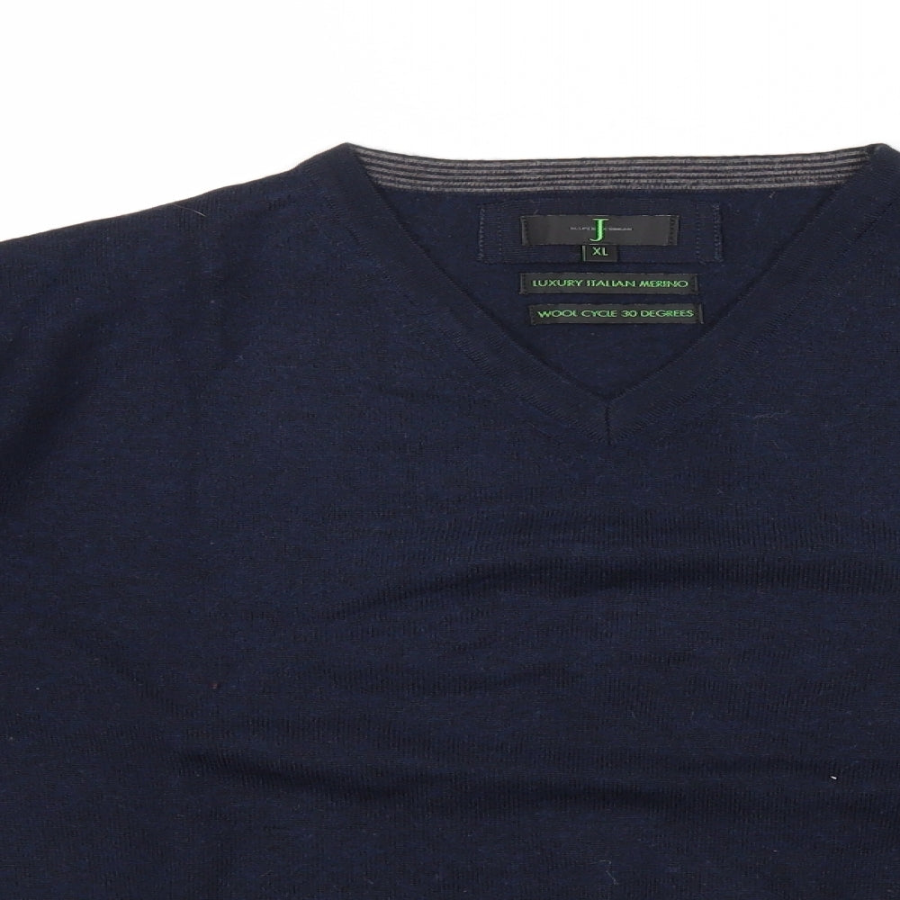 Jasper Conran Mens Blue  Knit Pullover Jumper Size XL