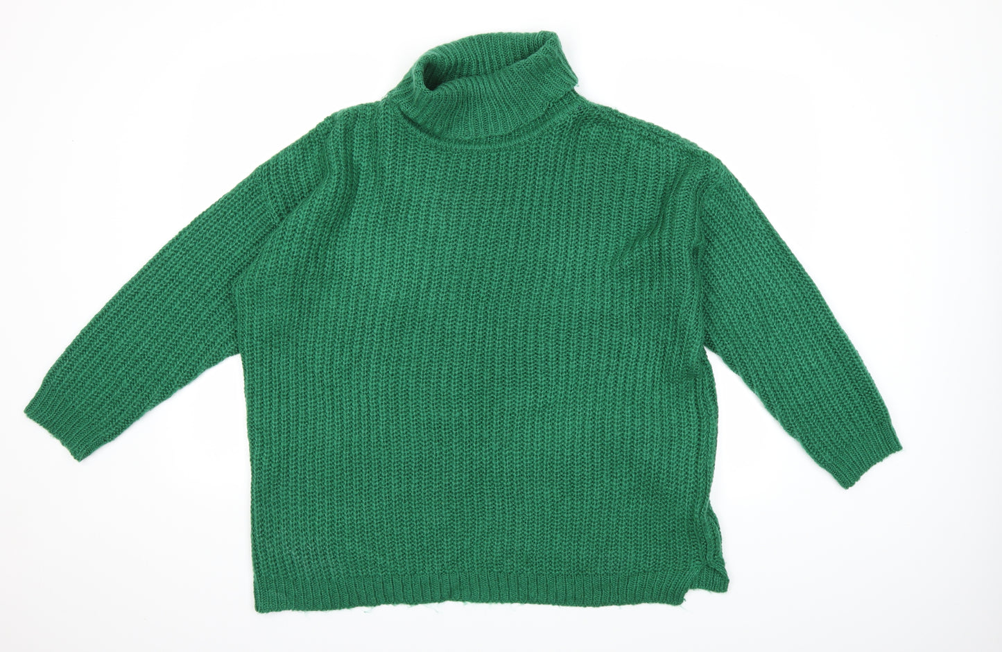 F&F Womens Green  Knit Pullover Jumper Size 16