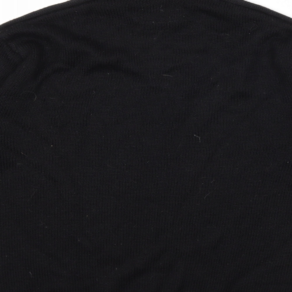 Oklley Mens Black  Knit Pullover Jumper Size M