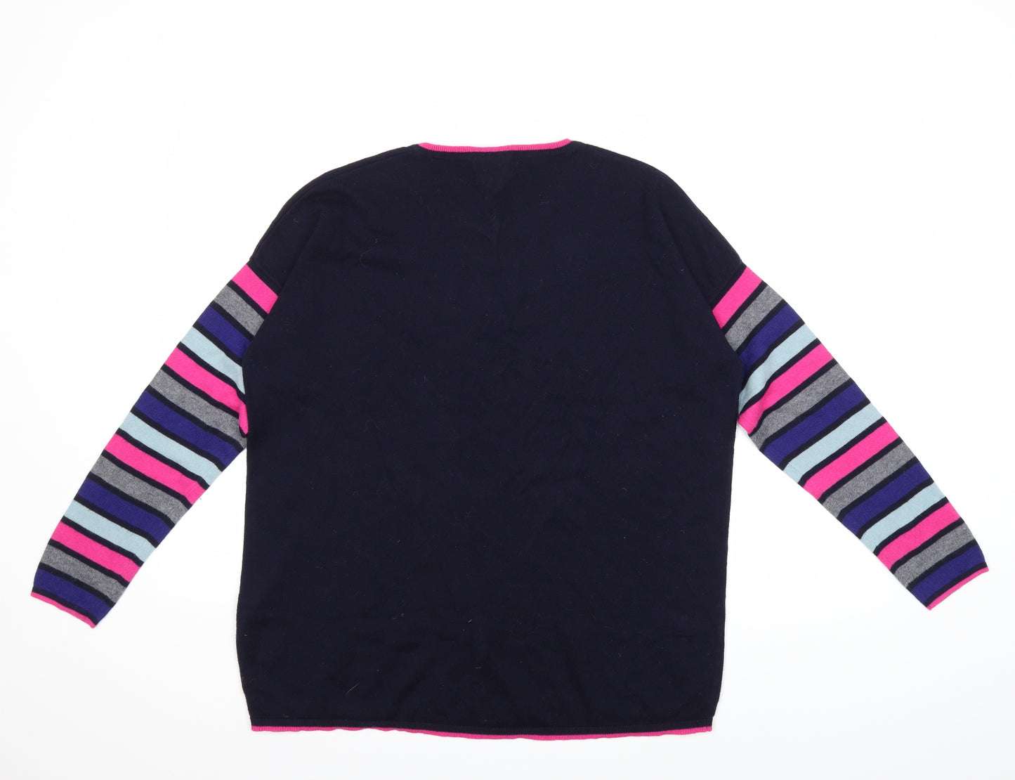 Boden Womens Blue Striped Knit Pullover Jumper Size M
