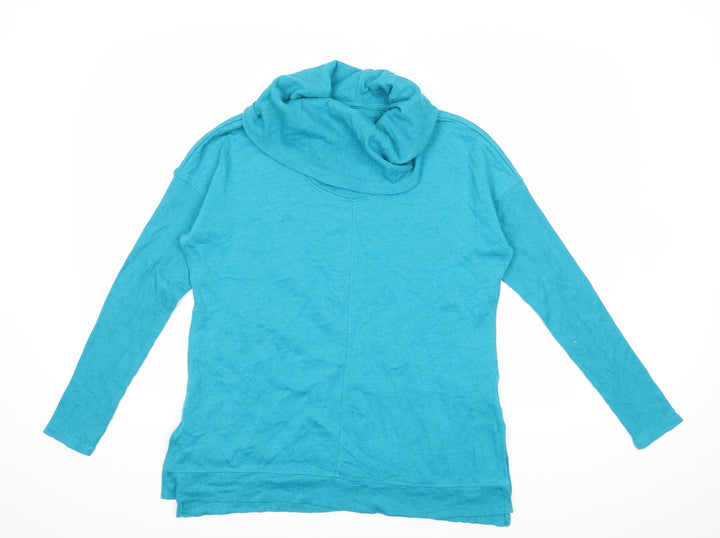 Andrew Marc Womens Blue Pullover Jumper Size S