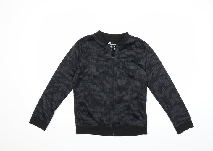 Primark Boys Black Full Zip Sweatshirt Size 11 Years
