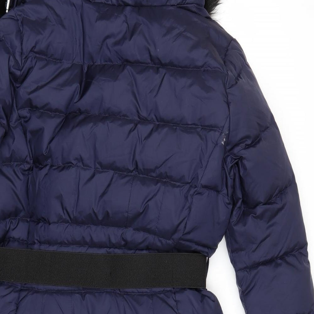 Marks and Spencer Womens Blue   Puffer Jacket Coat Size 16