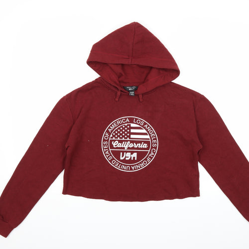 New Look Girls Red   Pullover Hoodie Size 12-13 Years