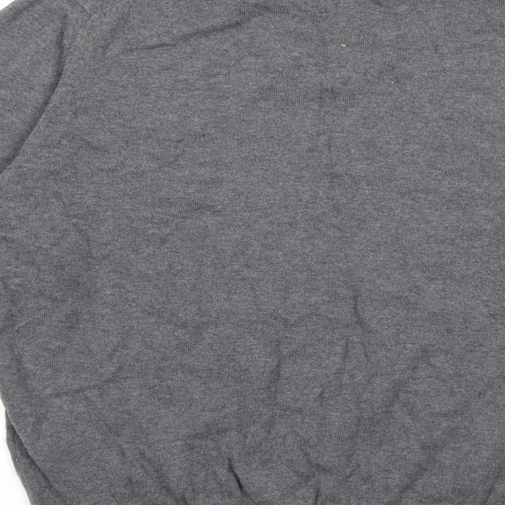 Ben Sherman Mens Grey  Knit Pullover Jumper Size L