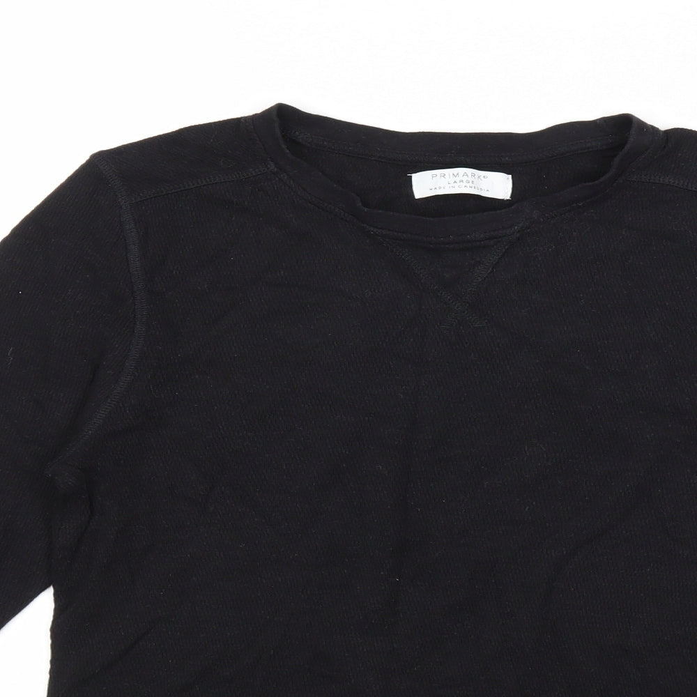 Primark Mens Black    T-Shirt Size L