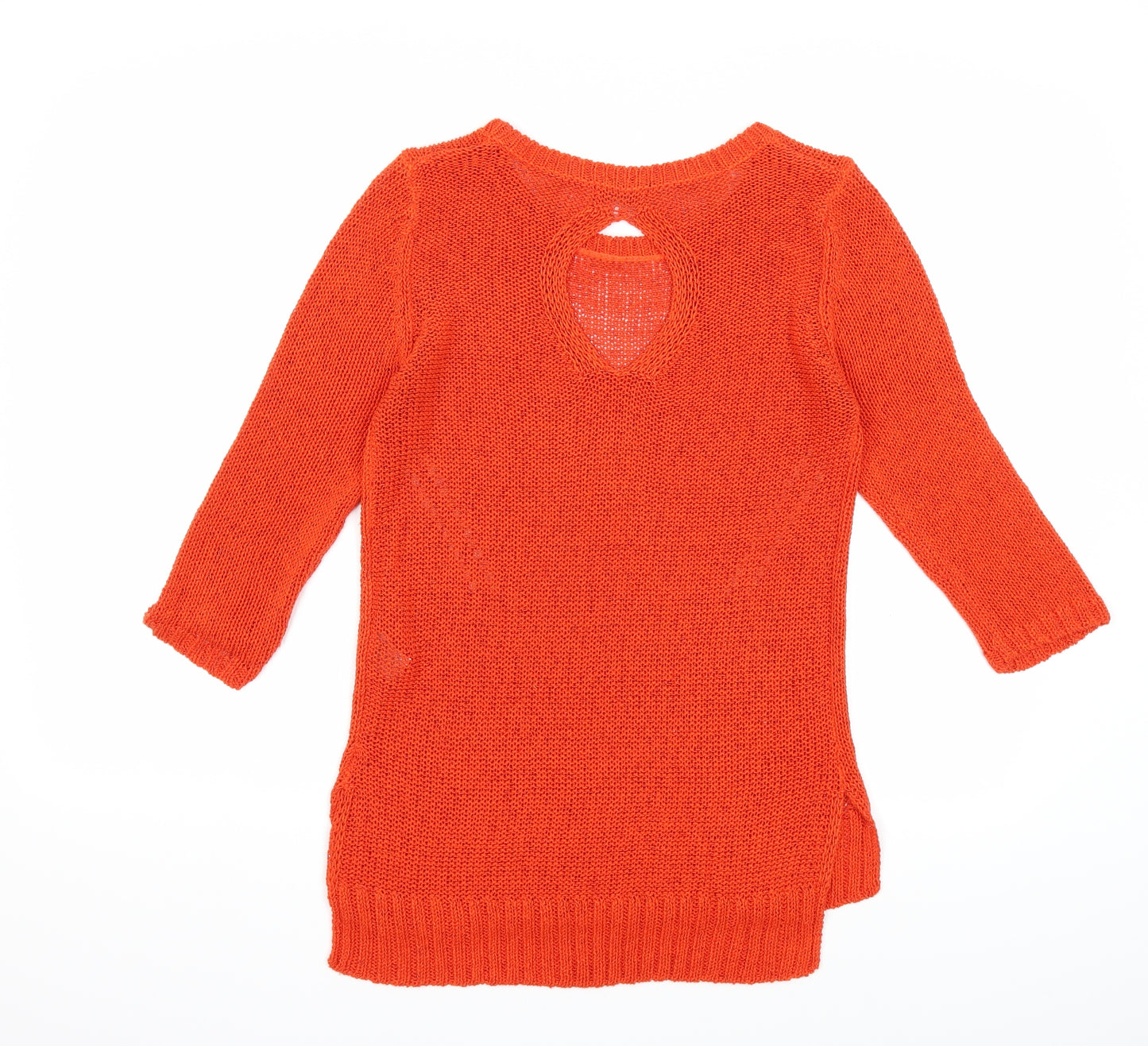 F&F Womens Orange  Knit Pullover Jumper Size 10