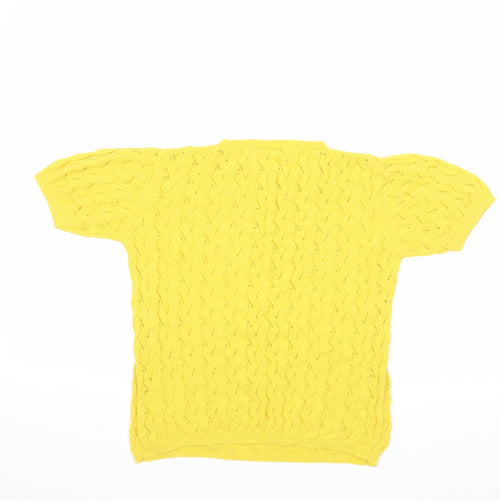 Mango Girls Yellow  Knit Pullover Jumper Size 9-10 Years