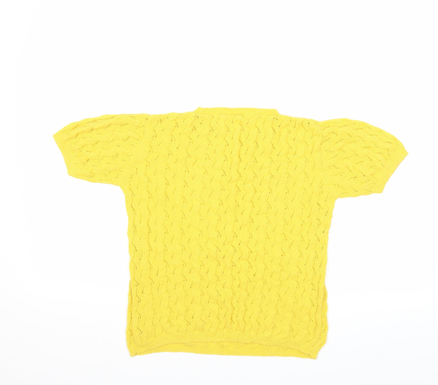 Mango Girls Yellow  Knit Pullover Jumper Size 9-10 Years