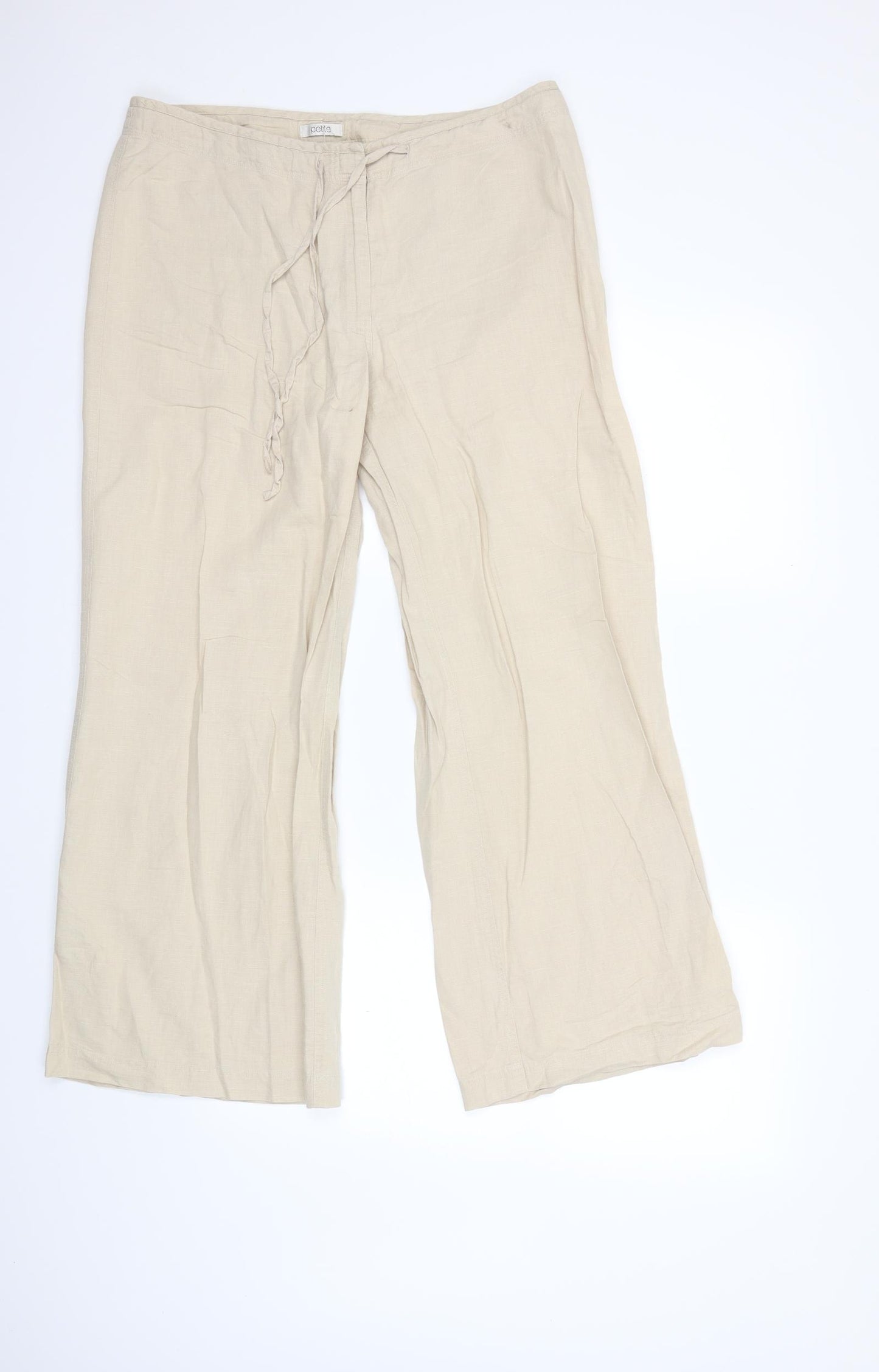 Preworn Womens Beige   Trousers  Size 14 L27 in