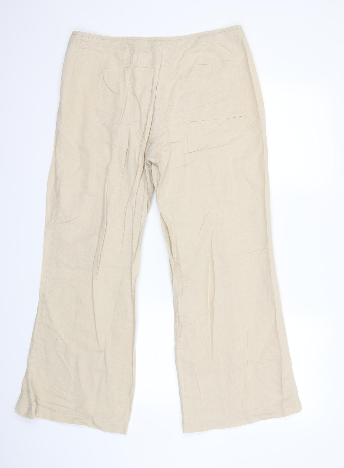 Preworn Womens Beige   Trousers  Size 14 L27 in